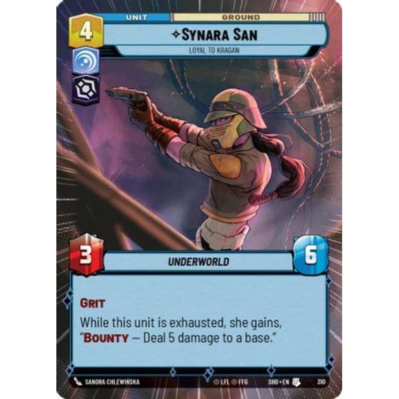 Synara San - Loyal to Kragan (Hyperspace) (310) - Shadows of the Galaxy Foil