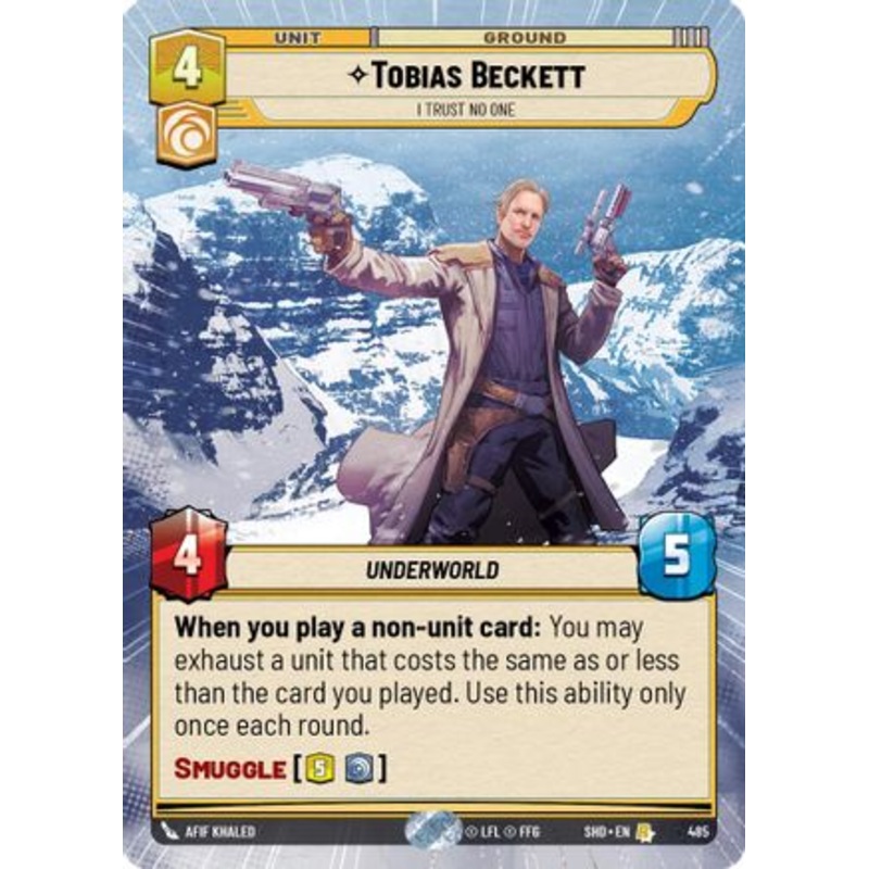 Tobias Beckett - I Trust No One (Hyperspace) (485) - Shadows of the Galaxy Foil