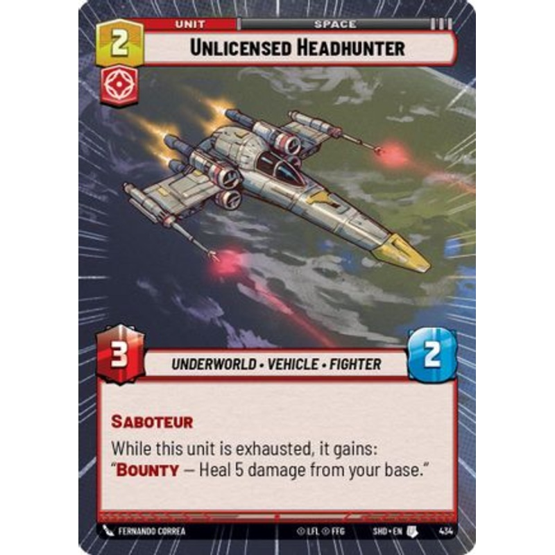 Unlicensed Headhunter (Hyperspace) (434) - Shadows of the Galaxy Foil