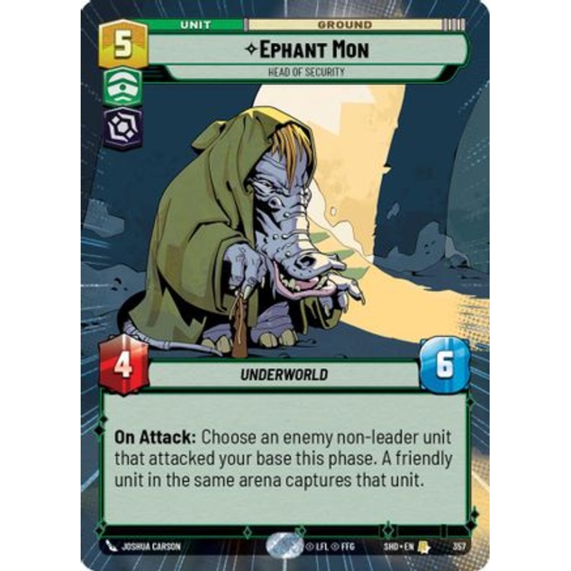 Ephant Mon - Head of Security (Hyperspace) (357) - Shadows of the Galaxy Foil