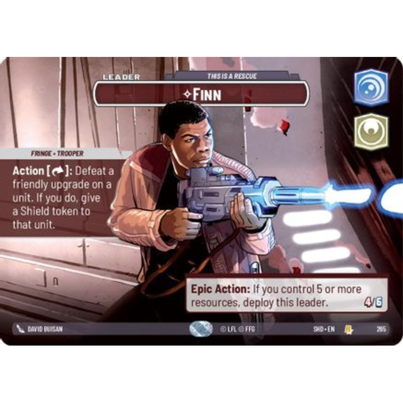 Finn - This is a Rescue (Showcase) (265) - Shadows of the Galaxy Foil