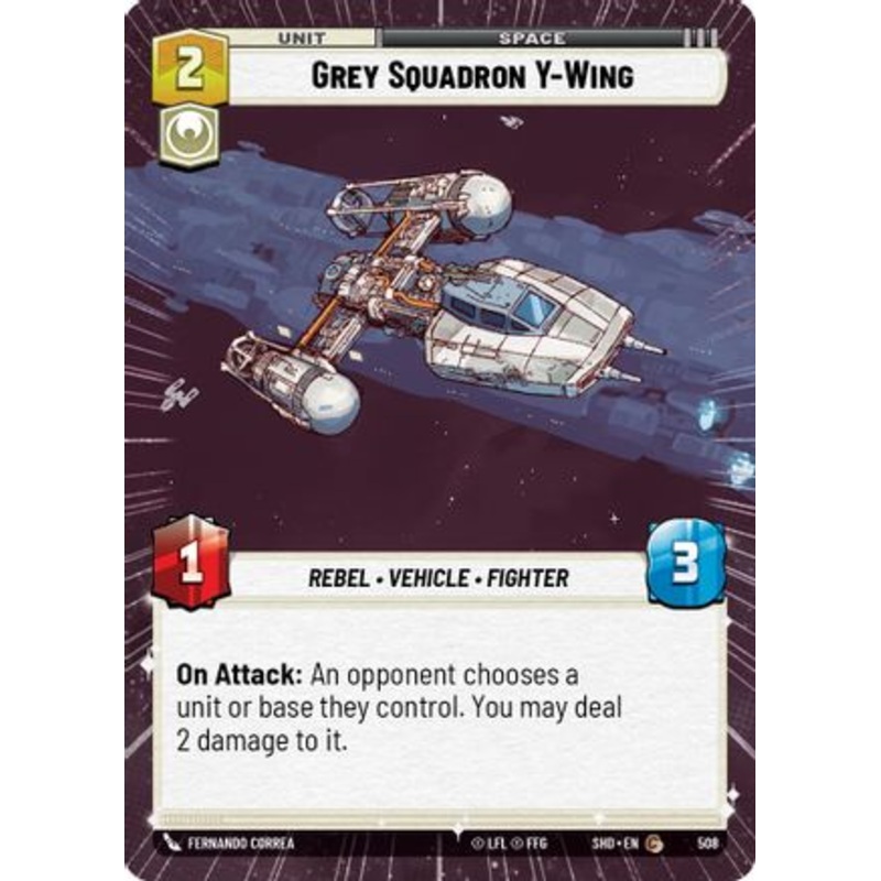 Grey Squadron Y-Wing (Hyperspace) (508) - Shadows of the Galaxy Foil