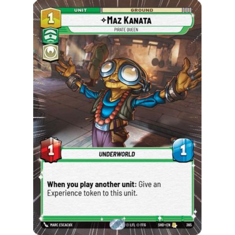 Maz Kanata - Pirate Queen (Hyperspace) (365) - Shadows of the Galaxy Foil