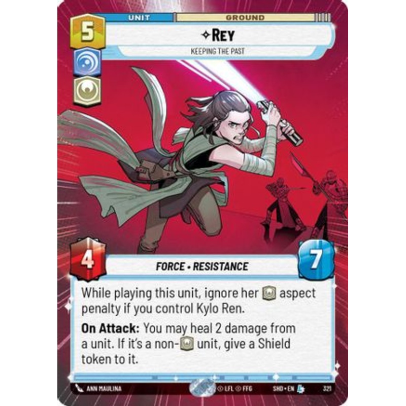 Rey - Keeping the Past (Hyperspace) (321) - Shadows of the Galaxy Foil