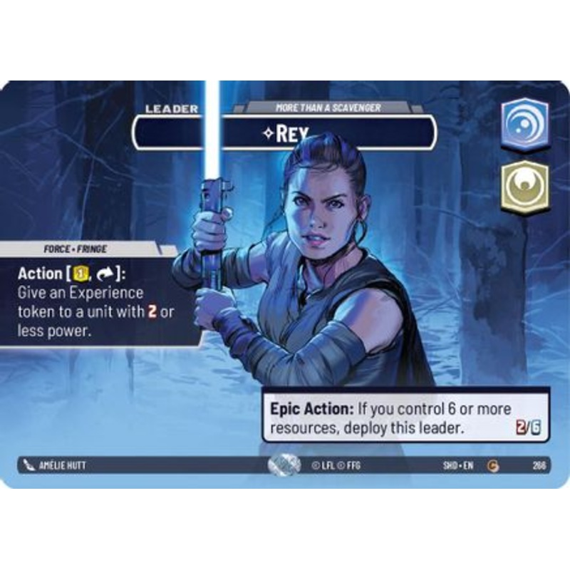Rey - More Than a Scavenger (Showcase) (266) - Shadows of the Galaxy Foil
