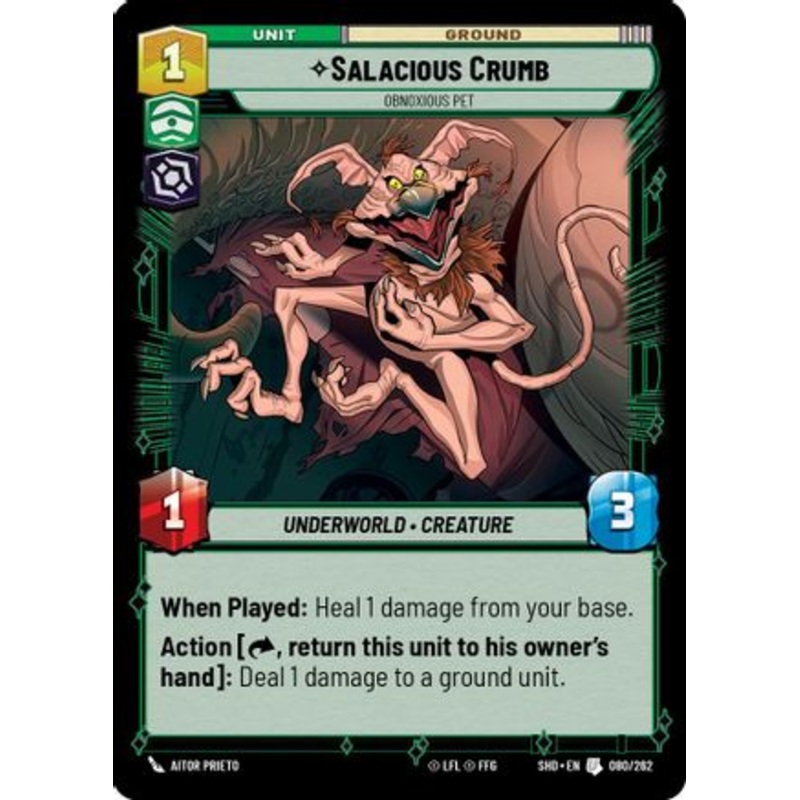 Salacious Crumb - Obnoxious Pet (080/262) - Shadows of the Galaxy Foil