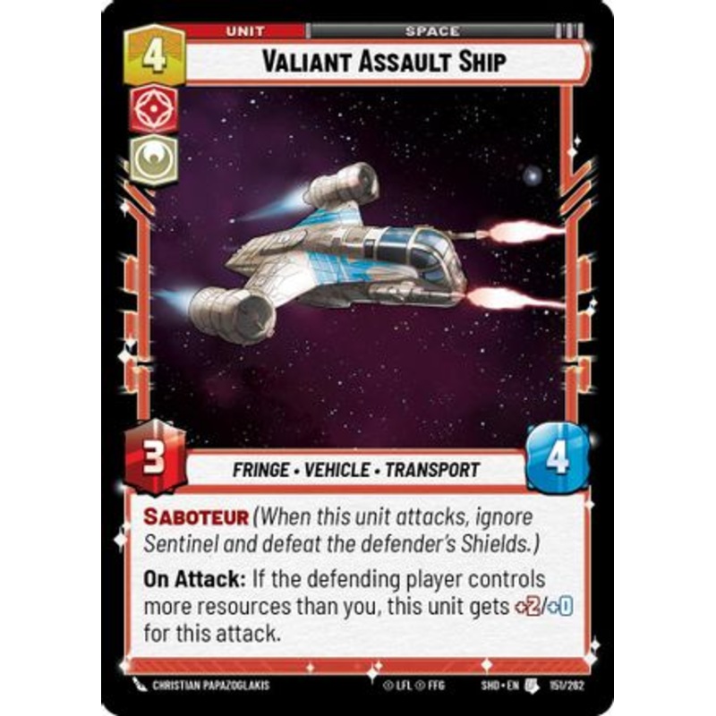 Valiant Assault Ship (151/262) - Shadows of the Galaxy Foil