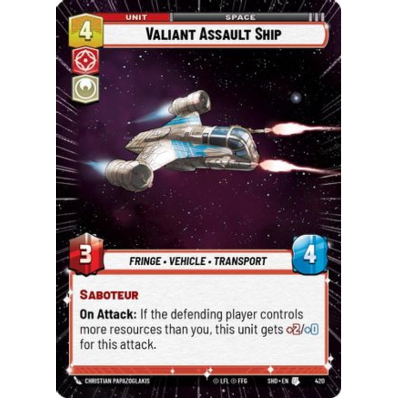 Valiant Assault Ship (Hyperspace) (420) - Shadows of the Galaxy