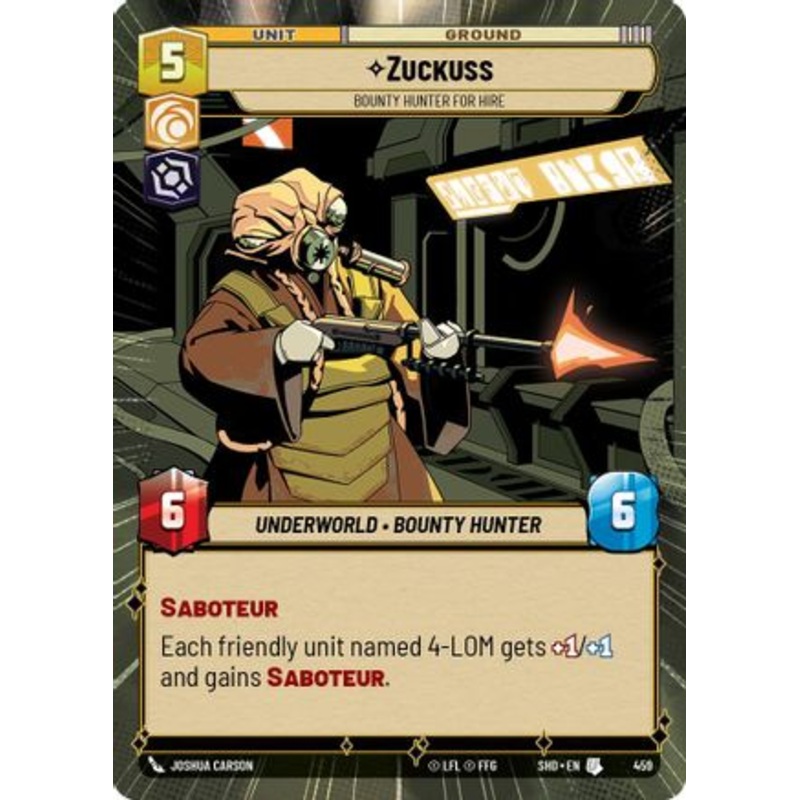 Zuckuss - Bounty Hunter for Hire (Hyperspace) (459) - Shadows of the Galaxy Foil