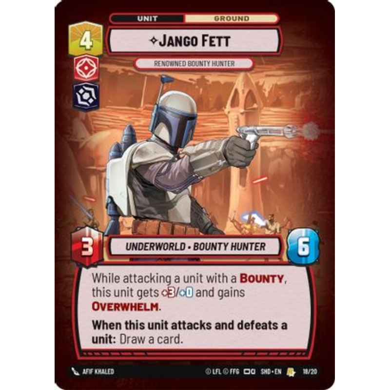 Jango Fett - Renowned Bounty Hunter (18/20) - Shadows of the Galaxy Weekly Play Promos