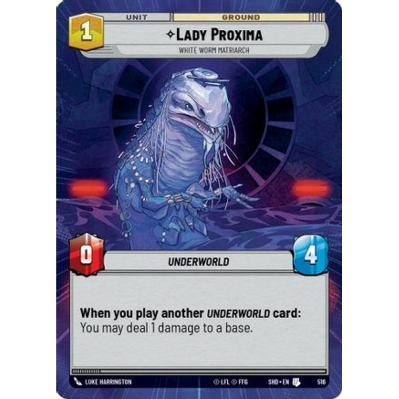 Lady Proxima - White Worm Matriarch (Hyperspace) (516) - Shadows of the Galaxy Foil