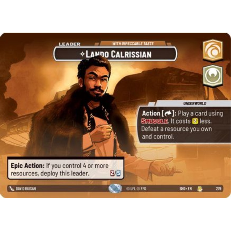 Lando Calrissian - With Impeccable Taste (Showcase) (279) - Shadows of the Galaxy Foil