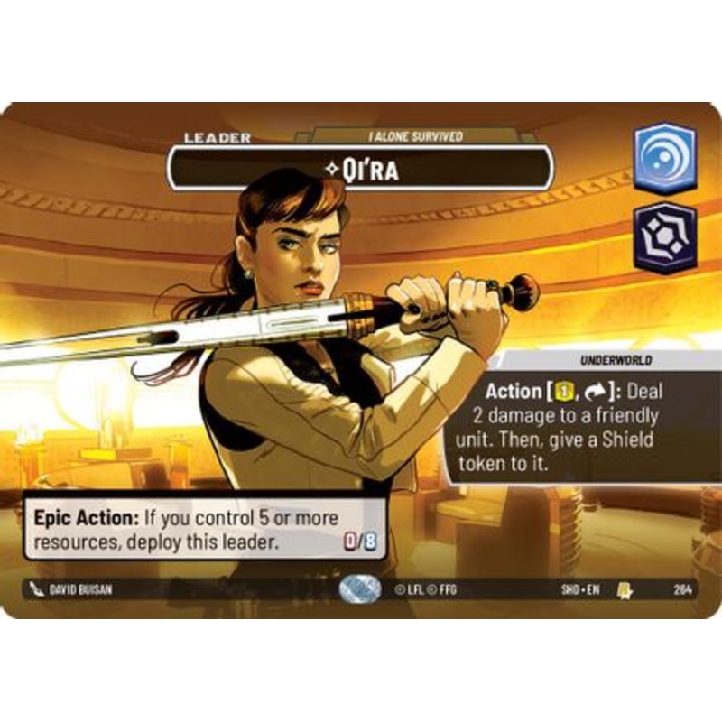 Qi'ra - I Alone Survived (Showcase) (264) - Shadows of the Galaxy Foil