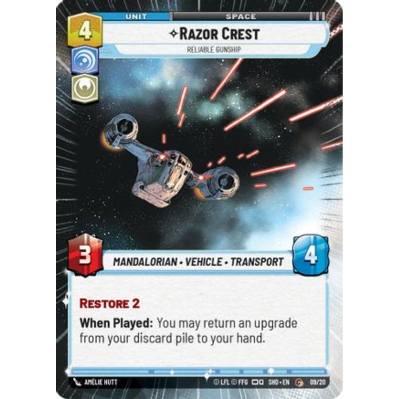 Razor Crest - Reliable Gunship (Hyperspace) (09/20) - Shadows of the Galaxy Weekly Play Promos