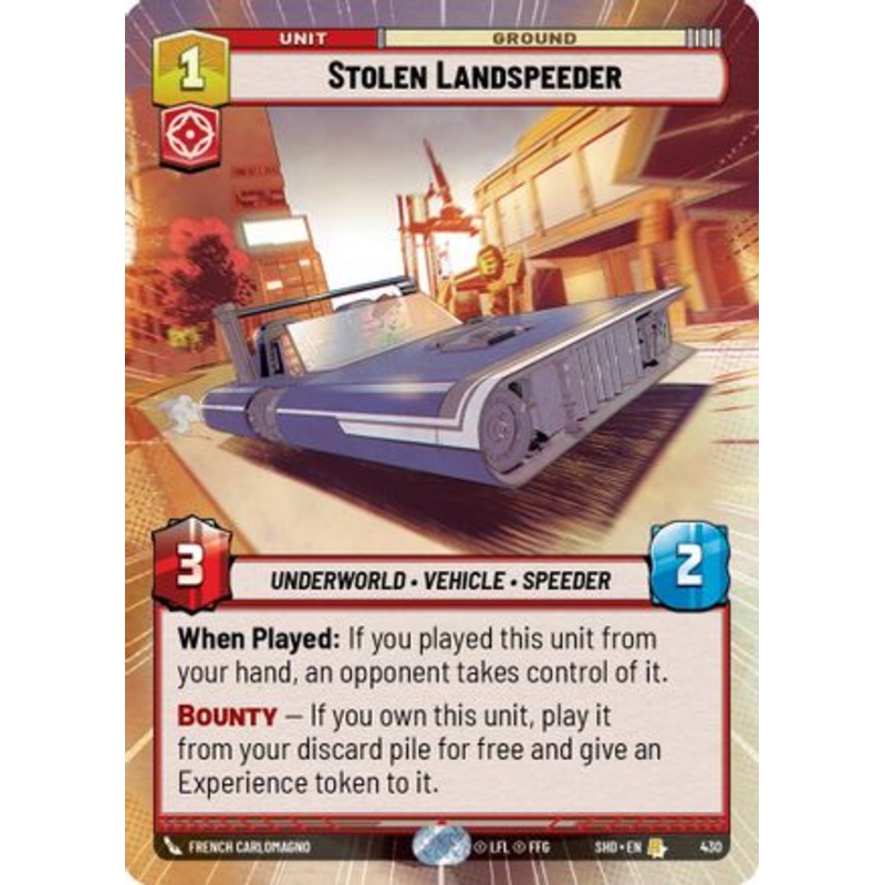 Stolen Landspeeder (Hyperspace) (430) - Shadows of the Galaxy Foil