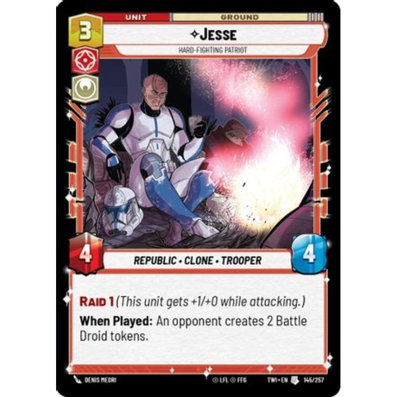 Jesse - Hard-Fighting Patriot (145/257) - Twilight of the Republic
