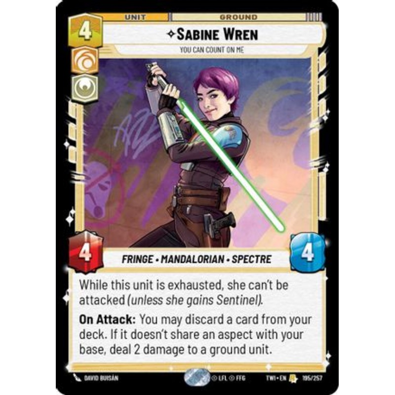 Sabine Wren - You Can Count On Me (195/257) - Twilight of the Republic Foil