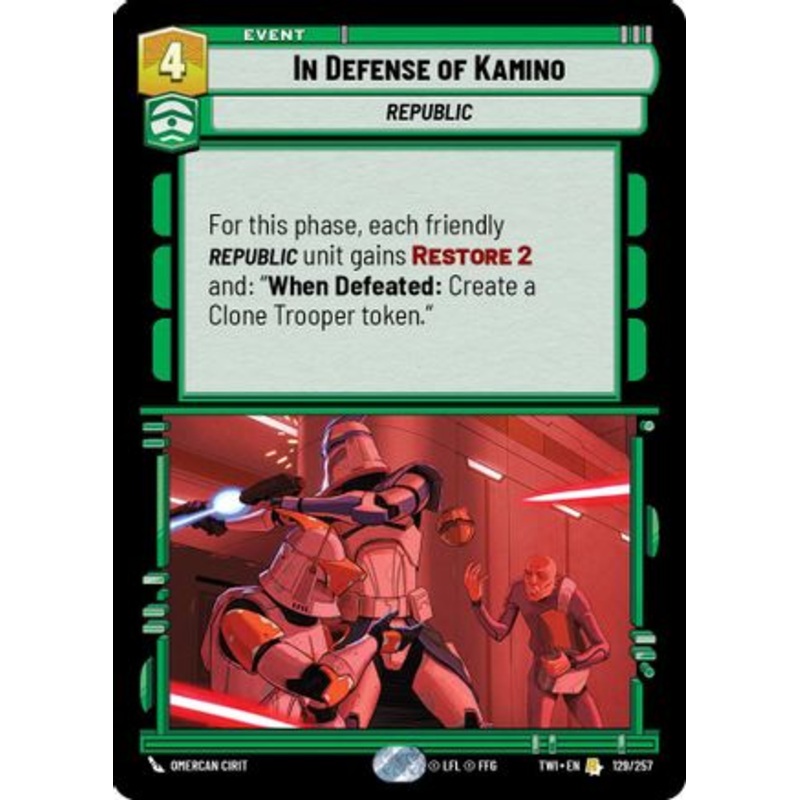 In Defense of Kamino (129/257) - Twilight of the Republic Foil
