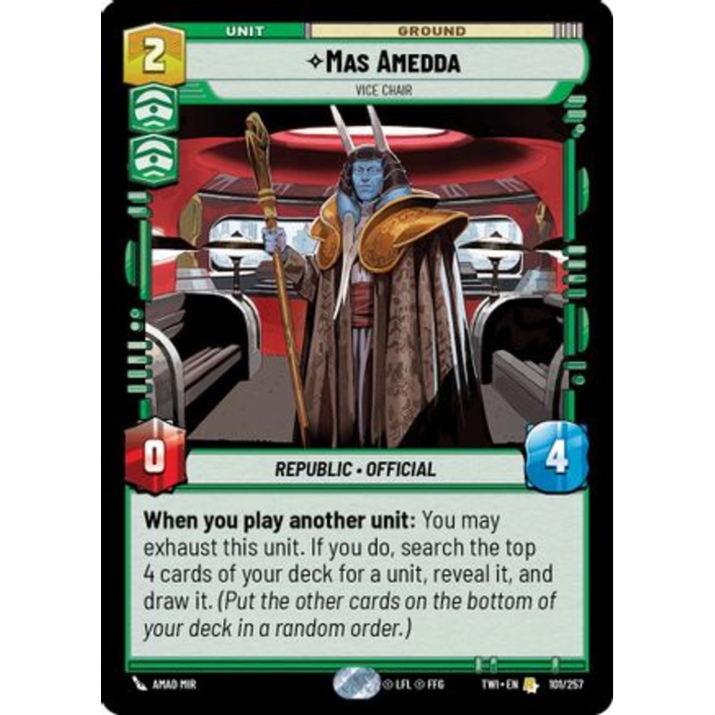 Mas Amedda - Vice Chair (101/257) - Twilight of the Republic Foil