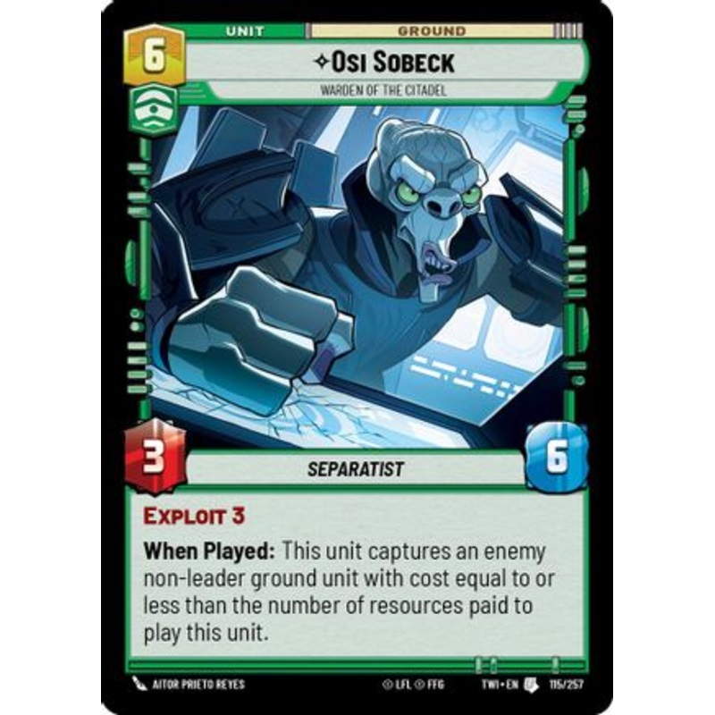 Osi Sobeck - Warden of the Citadel (115/257) - Twilight of the Republic Foil