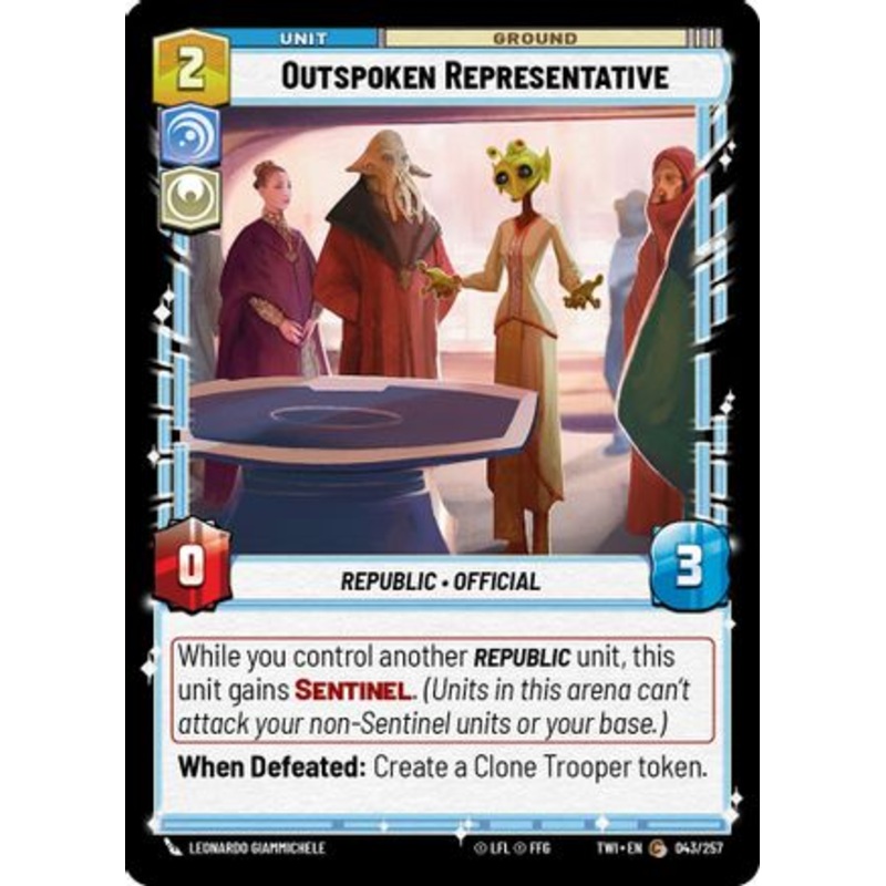 Outspoken Representative (043/257) - Twilight of the Republic