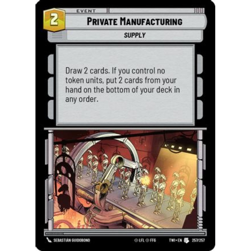 Private Manufacturing (257/257) - Twilight of the Republic Foil