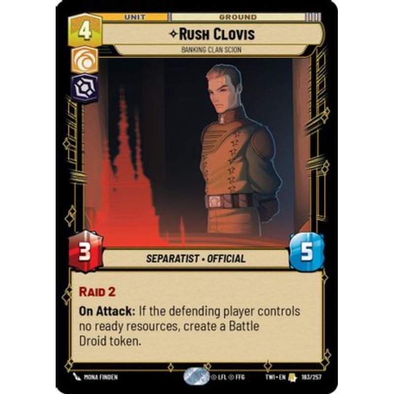 Rush Clovis - Banking Clan Scion (183/257) - Twilight of the Republic
