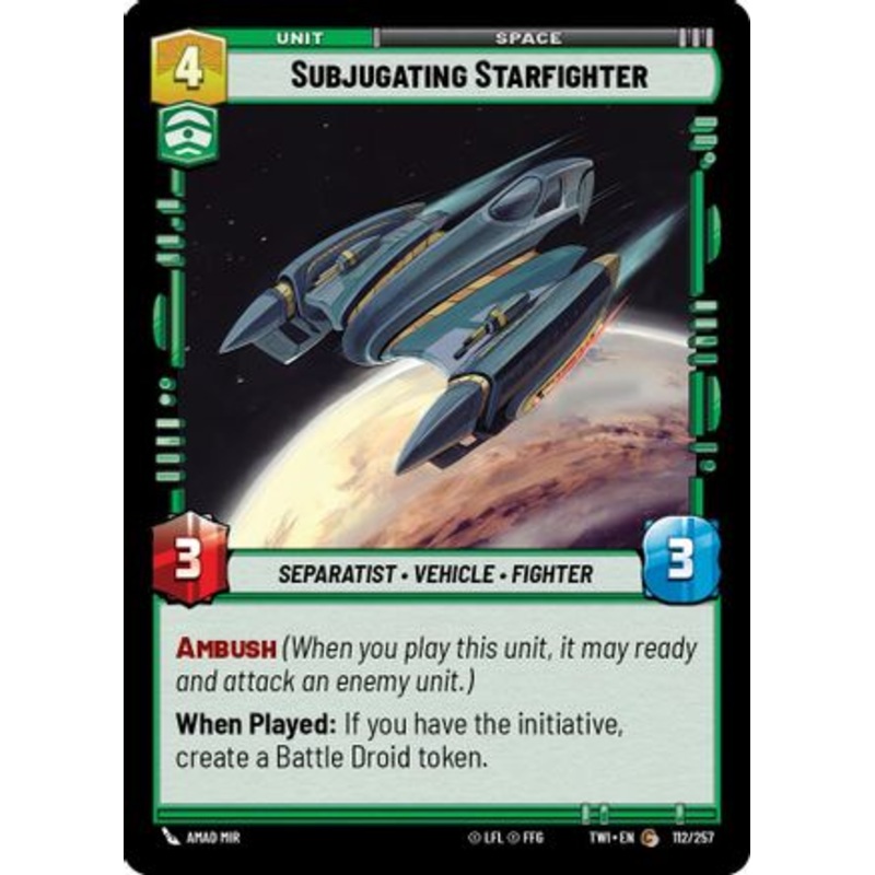 Subjugating Starfighter (112/257) - Twilight of the Republic Foil