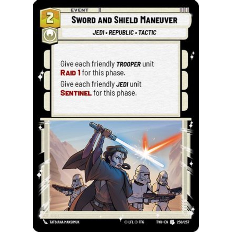 Sword and Shield Maneuver (250/257) - Twilight of the Republic Foil