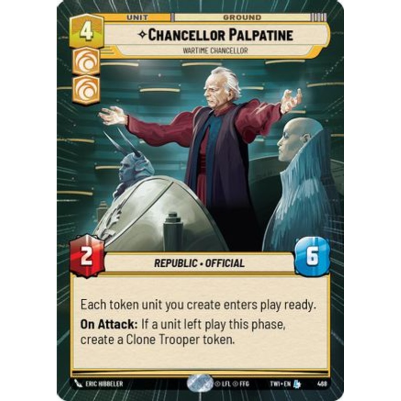 Chancellor Palpatine - Wartime Chancellor (Hyperspace) (468) - Twilight of the Republic Foil
