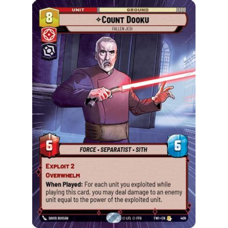 Count Dooku - Fallen Jedi (Hyperspace) (406) - Twilight of the Republic Foil