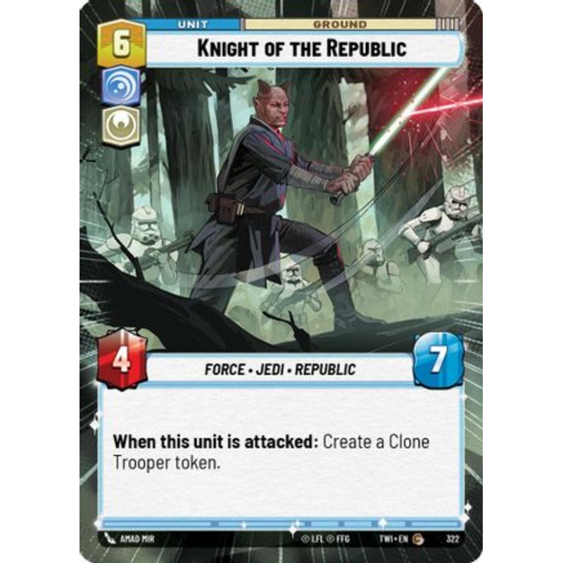 Knight of the Republic (Hyperspace) (322) - Twilight of the Republic Foil