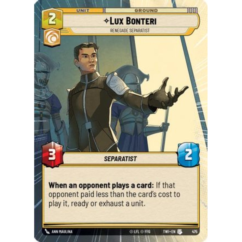 Lux Bonteri - Renegade Separatist (Hyperspace) (475) - Twilight of the Republic Foil