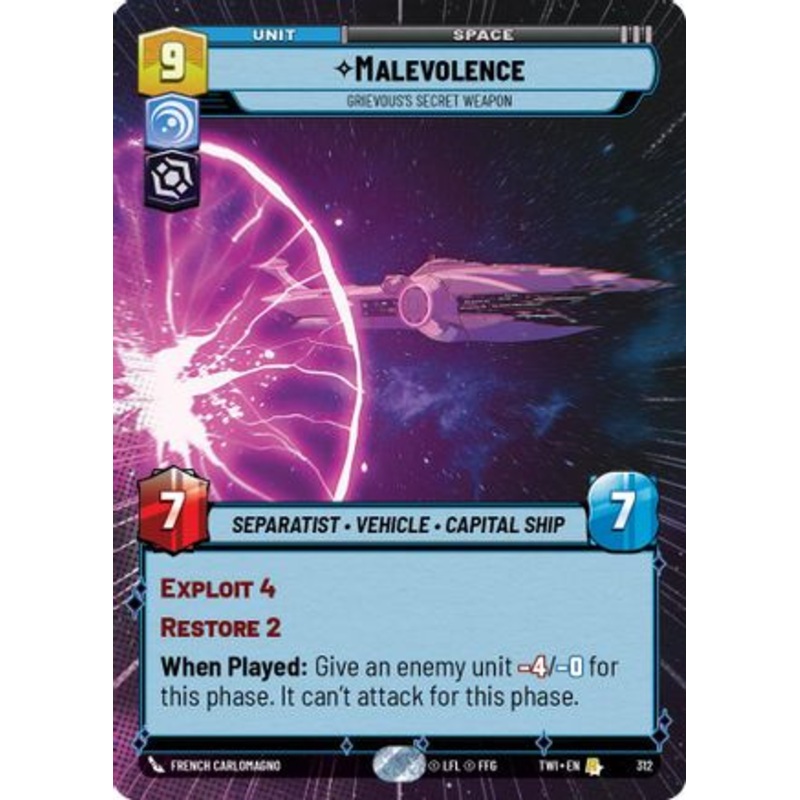 Malevolence - Grievous's Secret Weapon (Hyperspace) (312) - Twilight of the Republic Foil