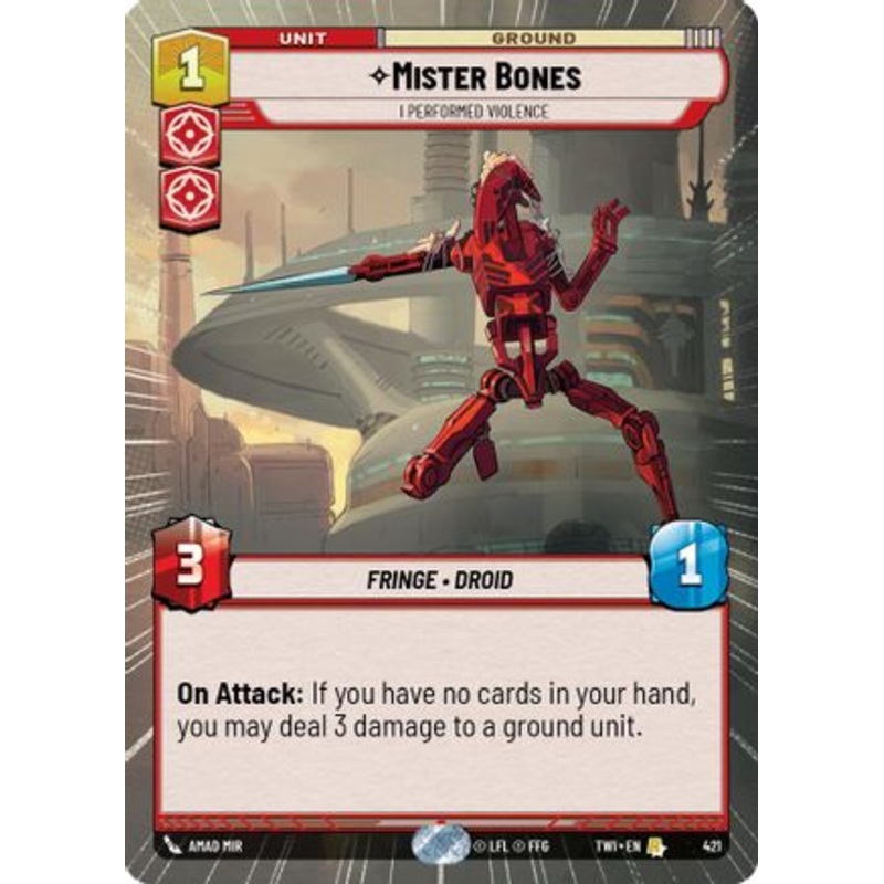 Mister Bones - I Performed Violence (Hyperspace) (421) - Twilight of the Republic Foil
