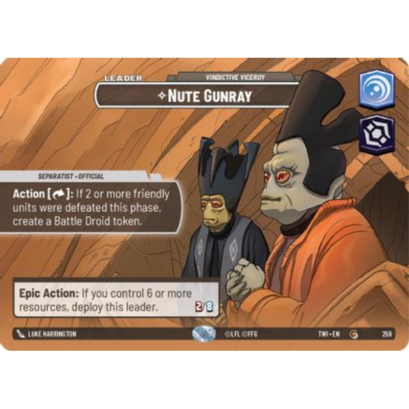 Nute Gunray - Vindictive Viceroy (Showcase) (259) - Twilight of the Republic Foil