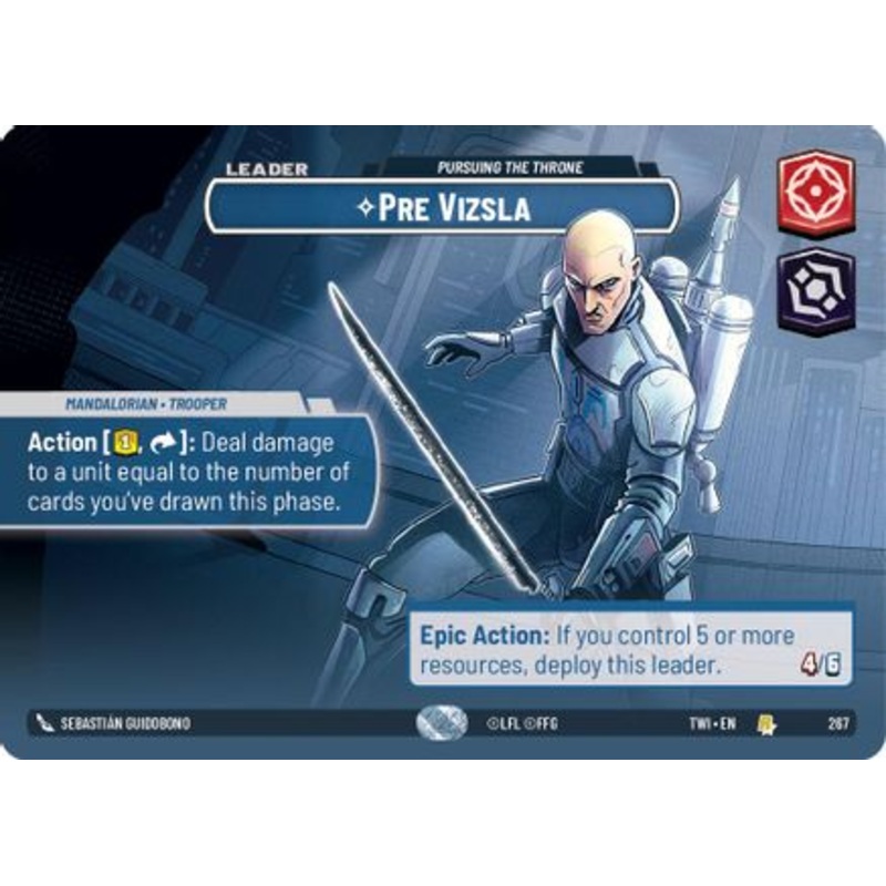Pre Vizsla - Pursuing the Throne (Showcase) (267) - Twilight of the Republic Foil