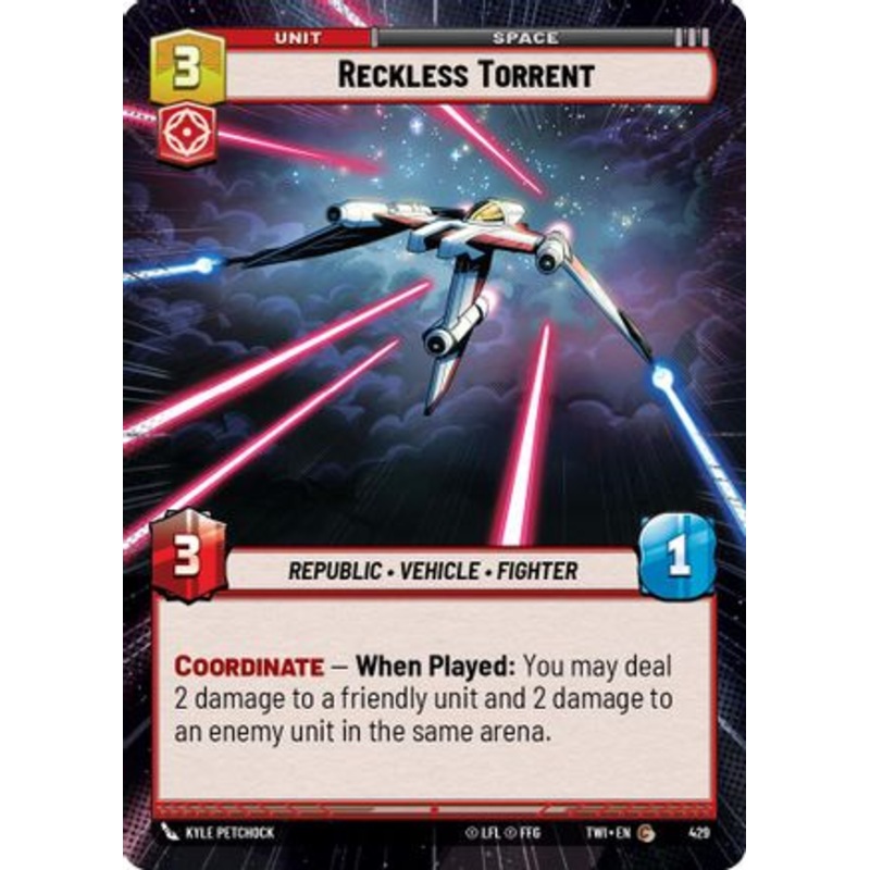 Reckless Torrent (Hyperspace) (429) - Twilight of the Republic Foil