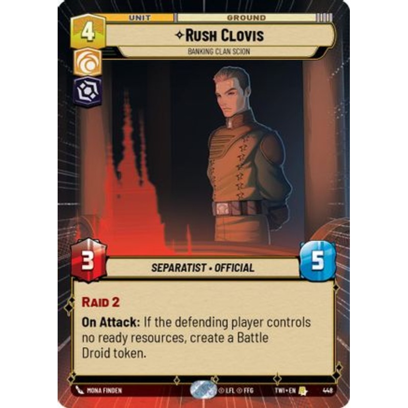 Rush Clovis - Banking Clan Scion (Hyperspace) (448) - Twilight of the Republic Foil