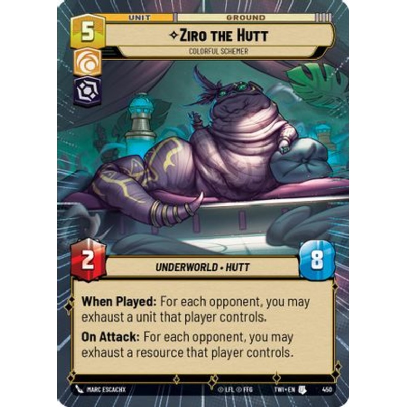 Ziro the Hutt - Colorful Schemer (Hyperspace) (450) - Twilight of the Republic Foil