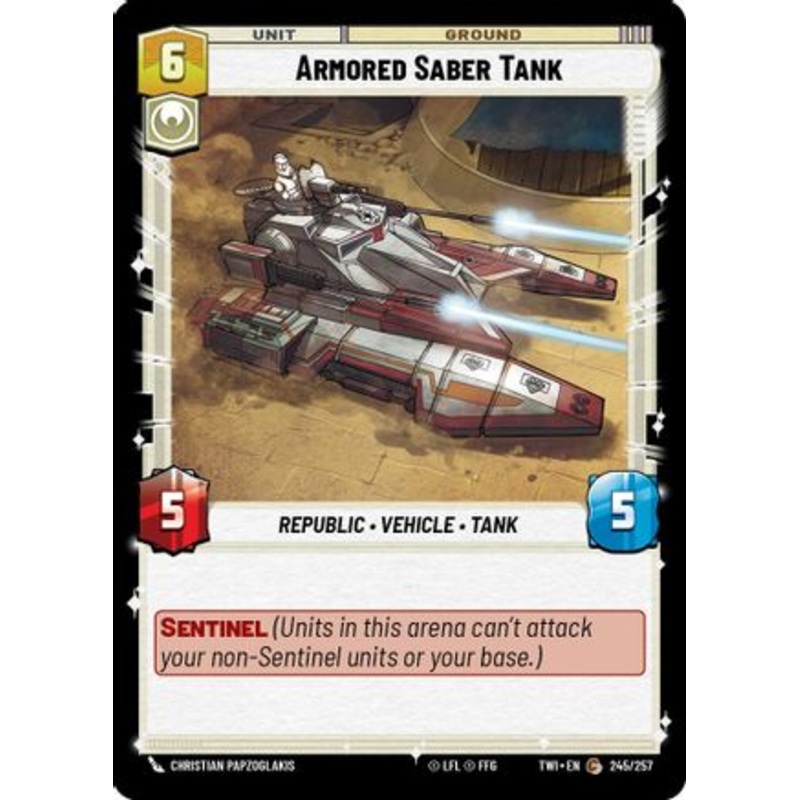 Armored Saber Tank (245/257) - Twilight of the Republic Foil