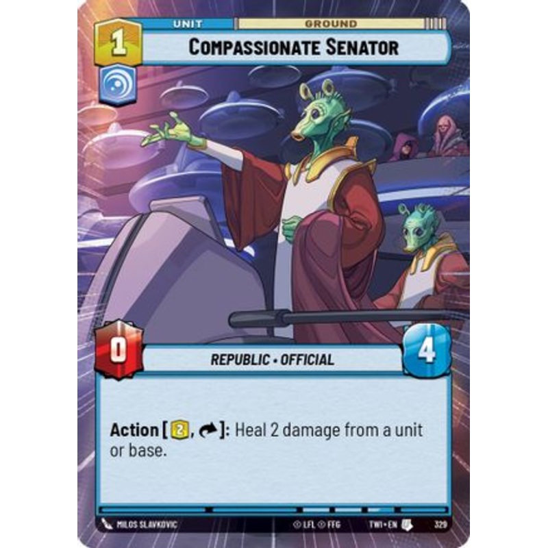 Compassionate Senator (Hyperspace) (329) - Twilight of the Republic Foil