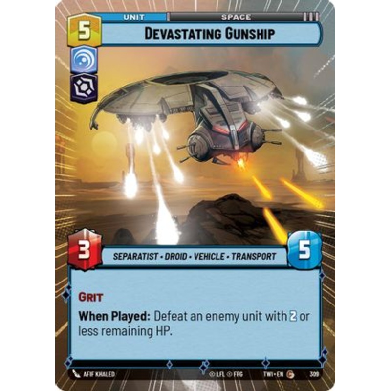 Devastating Gunship (Hyperspace) (309) - Twilight of the Republic Foil
