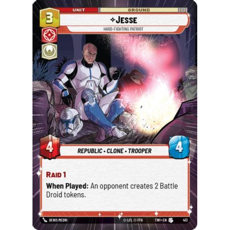 Jesse - Hard-Fighting Patriot (Hyperspace) (413) - Twilight of the Republic Foil