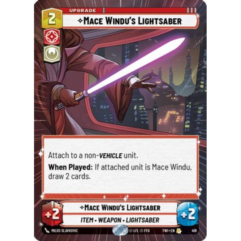 Mace Windu's Lightsaber (Hyperspace) (419) - Twilight of the Republic Foil