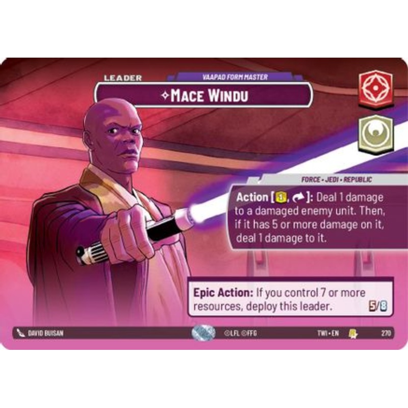 Mace Windu - Vaapad Form Master (Showcase) (270) - Twilight of the Republic Foil