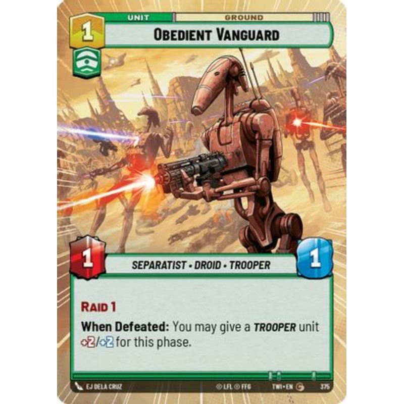 Obedient Vanguard (Hyperspace) (375) - Twilight of the Republic Foil
