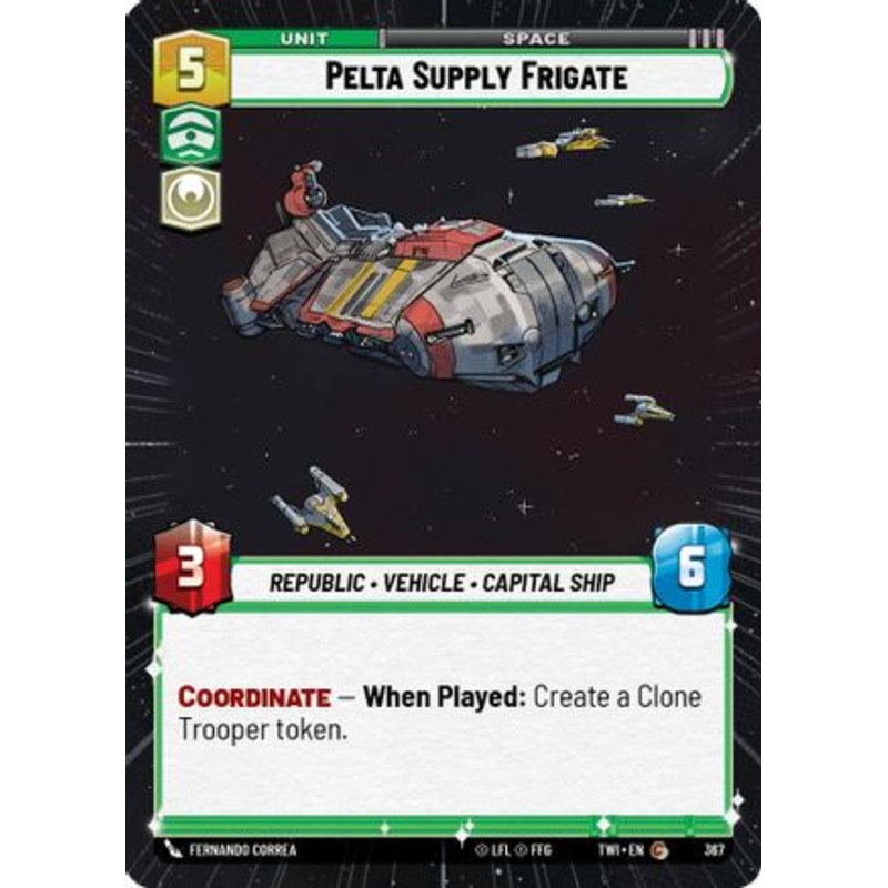 Pelta Supply Frigate (Hyperspace) (367) - Twilight of the Republic Foil