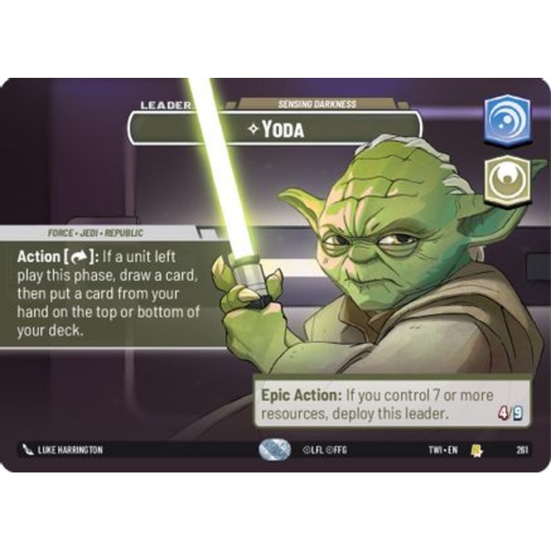 Yoda - Sensing Darkness (Showcase) (261) - Twilight of the Republic Foil