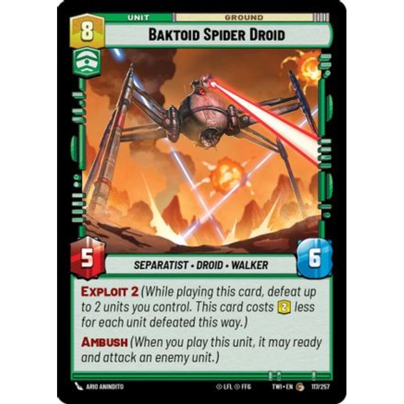 Baktoid Spider Droid (117/257) - Twilight of the Republic Foil